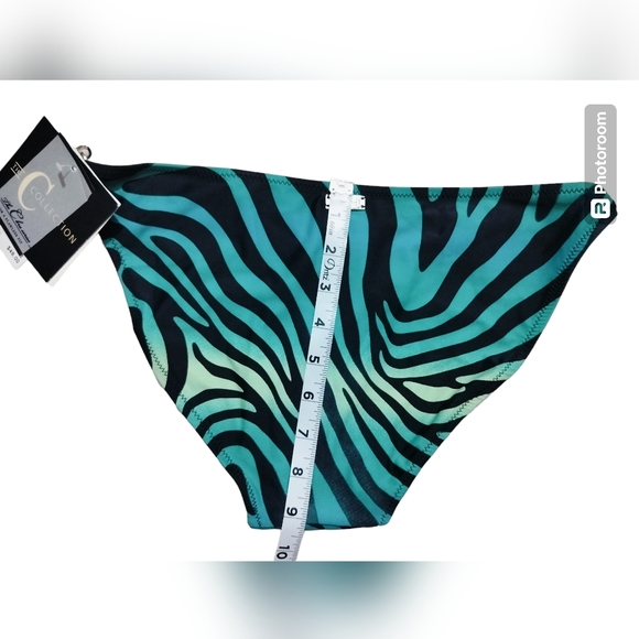 The collection animal print green black swimsuit bikini bottom size L - Picture 9 of 11